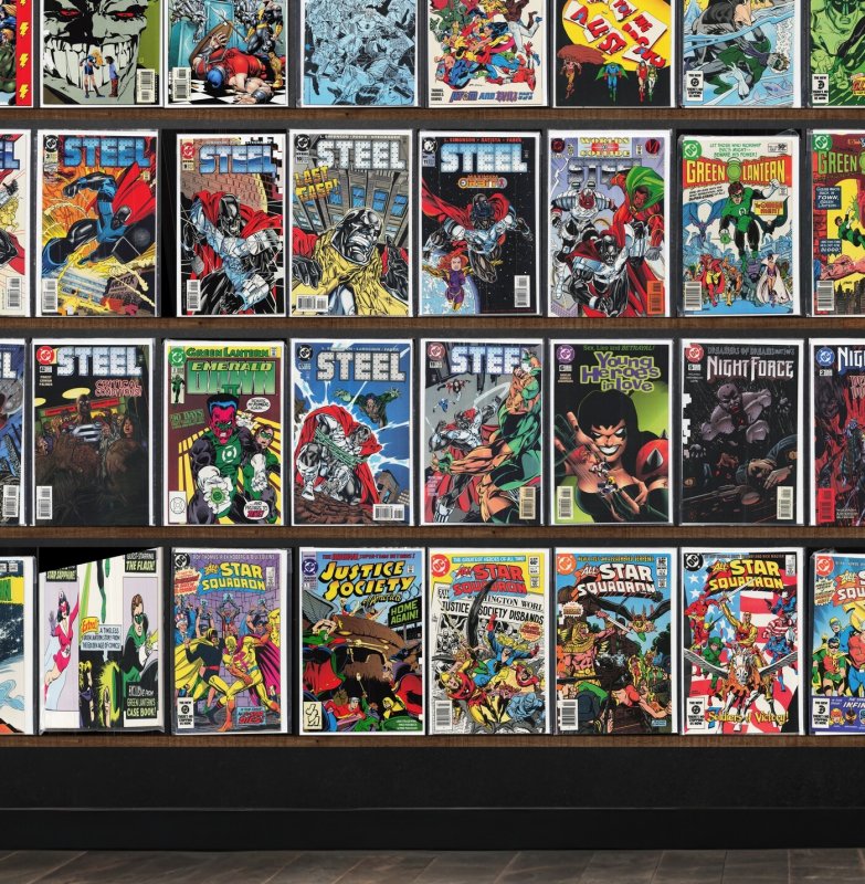 Huge Lot 150+ Comics with Steel, Young All Stars, Green Lantern & More!
