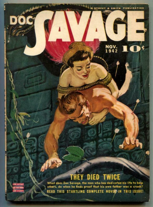 Doc Savage Pulp November 1942- They Died Twice F/VF