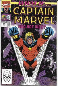 WHAT IF #14, VF+, Captain Marvel had not Died, 1988 1990, Marvel