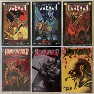 LEGEND OF THE HAWKMAN (2000) OGN 1-3 + HAWKWORLD (1989) OGN 1-3 | BOTH COMPLETE!