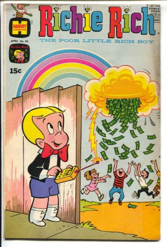 Richie Rich #921970-Harvey-rainbow & money cover-Little Dpt-FN-