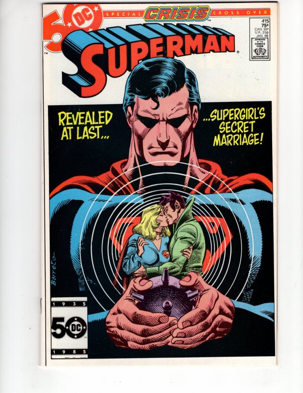 Superman #415 Crisis on Infinite Earths X-Over Copper Classsic