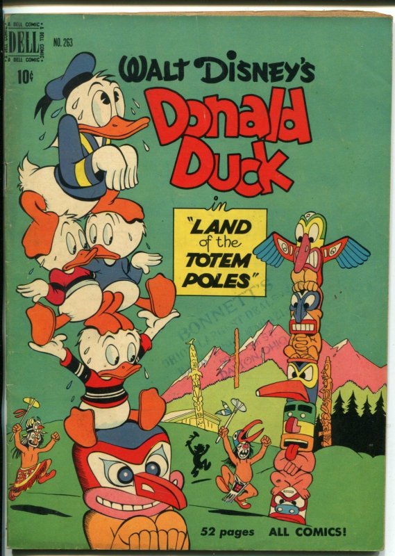 DONALD DUCK #263-1950-DELL-FOUR COLOR-WALT DISNEY-CARL BARKS-vg 