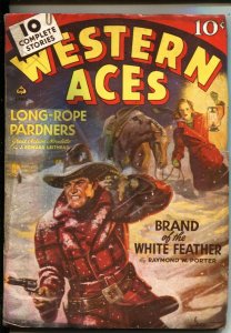 WESTERN ACES--APRIL 1941--GEORGE GROSS COVER--GOLD DUST KID APPEARS--RARE PULP