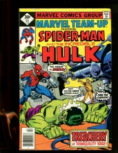 MARVEL TEAM-UP #54 (6.0) SPIDER IN THE MIDDLE! 1976~