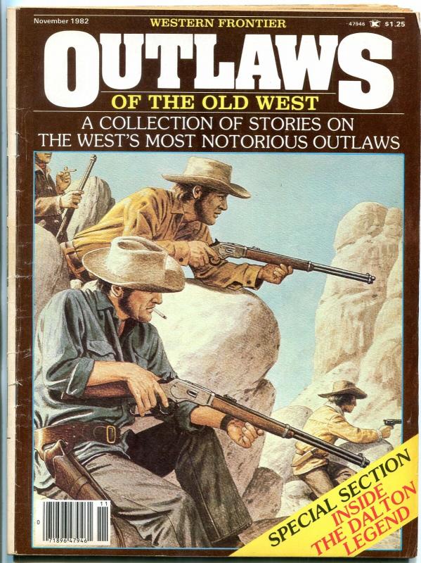 Outlaws of the Old West Magazine November 1982- Quantrill- Billy the Kid VG 