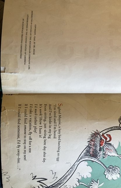 Horton hatches the egg, Dr. Seuss, 1940, X library