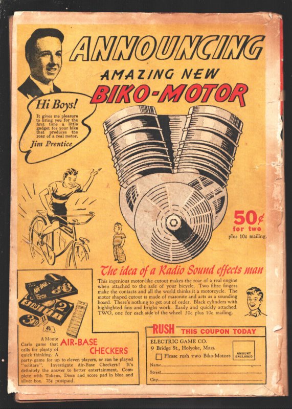 BLUE BEETLE #21 1943-Holyoke- 2 Blue Beetle stories-WWII parachute cover plus...