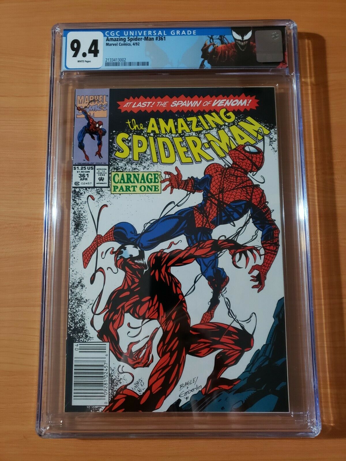 Amazing Spider-Man #361 NEWSSTAND ~ CGC  ~ NEW LABEL! FIRST CARNAGE!  HOT! | Comic Books - Modern Age, Marvel, Spider-Man, Superhero / HipComic