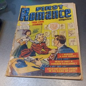 First Romance #2 1949-Harvey comics model agency cover-Bob Powell art golden age