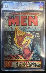 (1954) YOUNG MEN #25 CGC 2.5! Rare Golden Age Timely! Captain America!