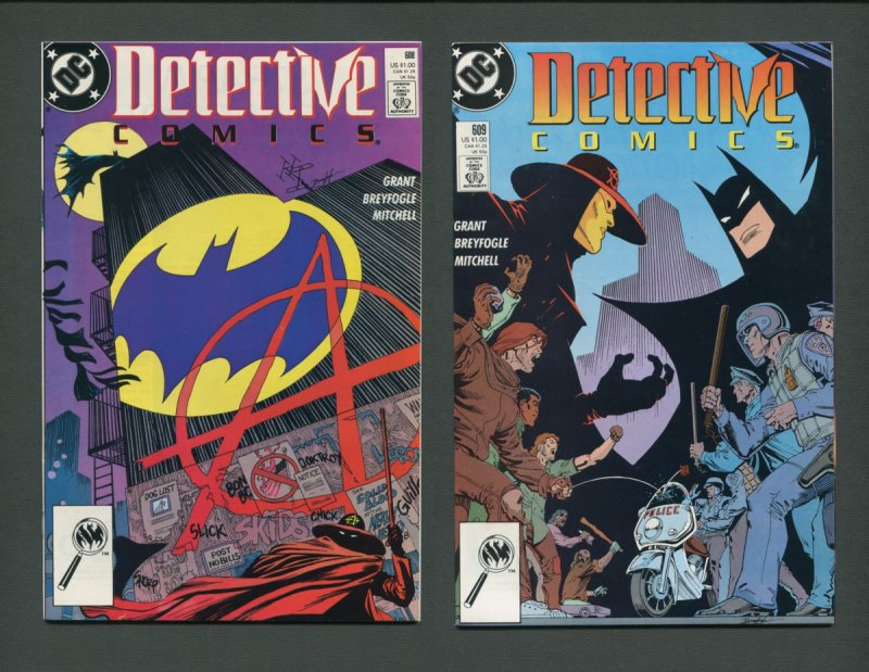 Detective Comics #608  #609 (1st Anarky SET) / 9.0 VFN/NM  1989