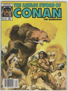 The Savage Sword of Conan #167 Gerry Conway Ernie Chan Earl Norem Cover FN+