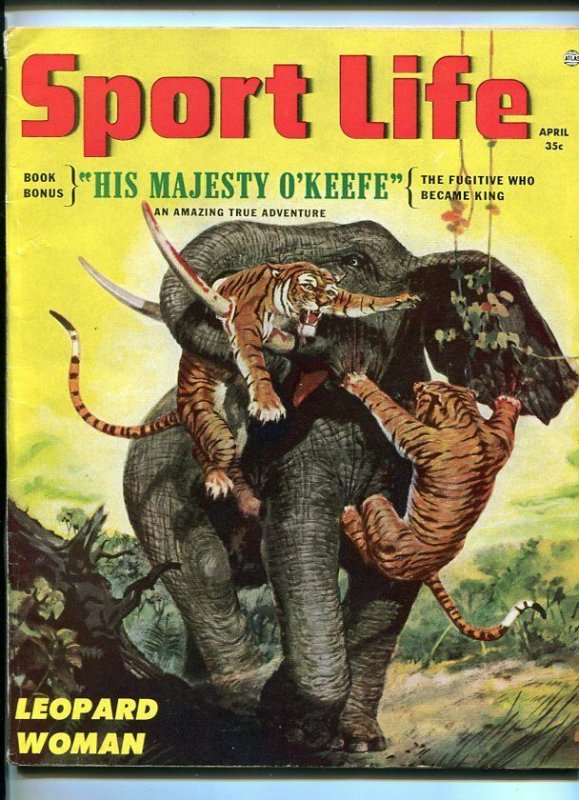 SPORT LIFE #1-APR 1954-TIGERS ATTACK-SOUTHERN STATES PEDIGREE-fn+