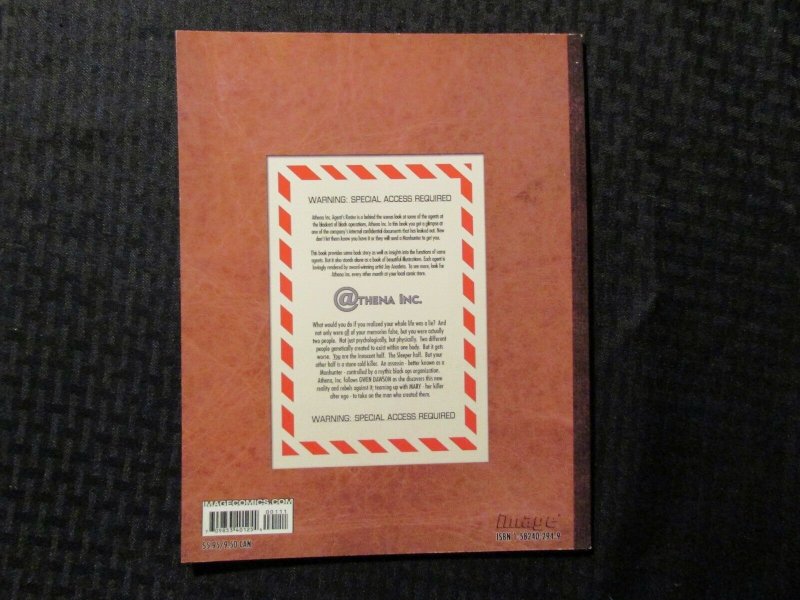 2002 ATHENA INC Agent Roster #1 FN+ 6.5 SC 1st Printing / Image Comics