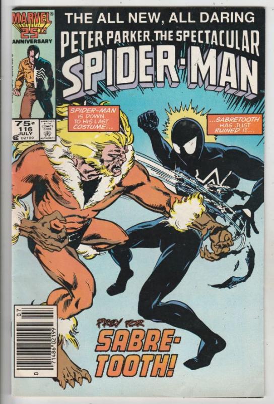 Spider-Man, Peter Parker Spectacular #116 (Jul-86) VF/NM High-Grade Spider-Man