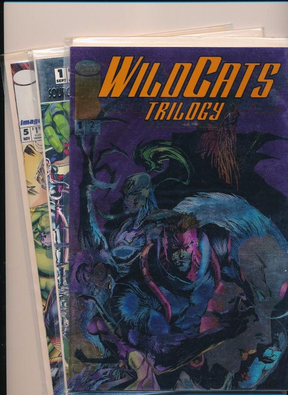 Image Comics Mixed Lot - WILDCATS Trilogy#1 Sourcebook #1 & #5 NM (SRU111)