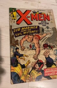 The X-Men #6 (1964)submarine joins evil mutants -right corner missing see descri