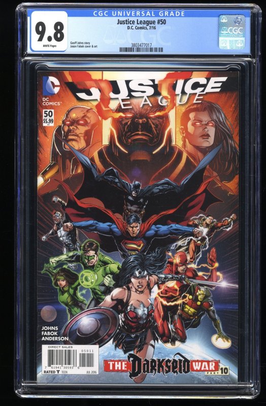 Justice League #50 CGC NM/M 9.8 White Pages