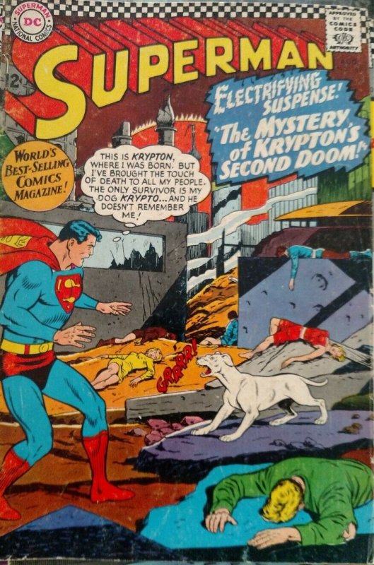 Superman #189 (DC,1966) Condition VG