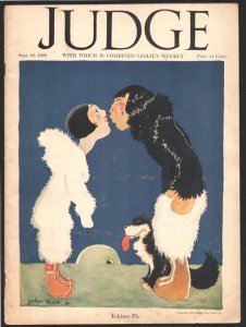 Judge 9/16/1922-John Held Jr Eskimo kiss cover Platinum Age-Vintage ads-Nelso...