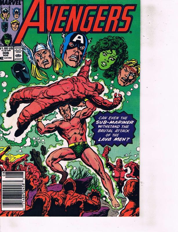 Lot Of 2 Marvel Comic Books Avengers #306 and War Against Gods #220 ON2