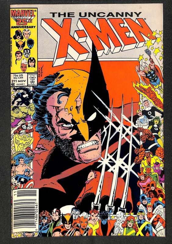 Uncanny X-Men #211 FN+ 6.5