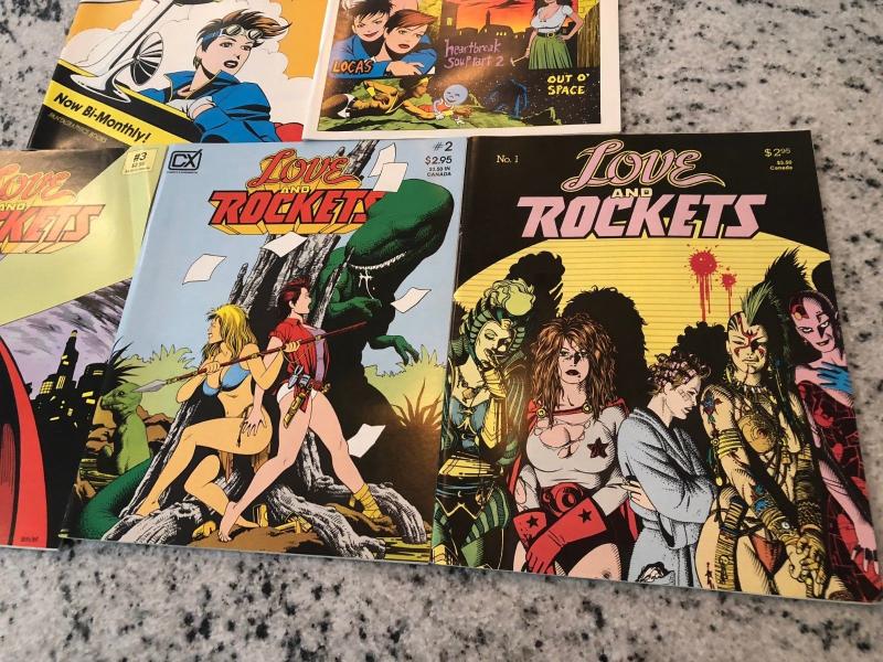 Lot Of 5 Love & Rockets Comic Book Magazines # 1 2 3 4 5 1st Prints Fantagr TD15