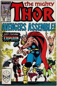 Thor #390 (1966 v1) Avengers Captain America lifts Mjolnir VF