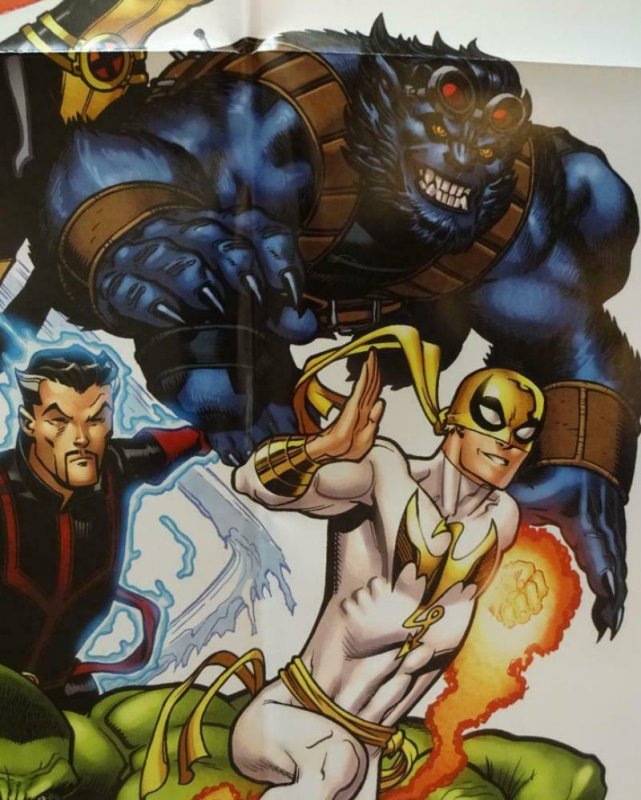 A + X AVENGERS X-MEN Promo Poster, 24 x 36, 2012, MARVEL, Unused 276