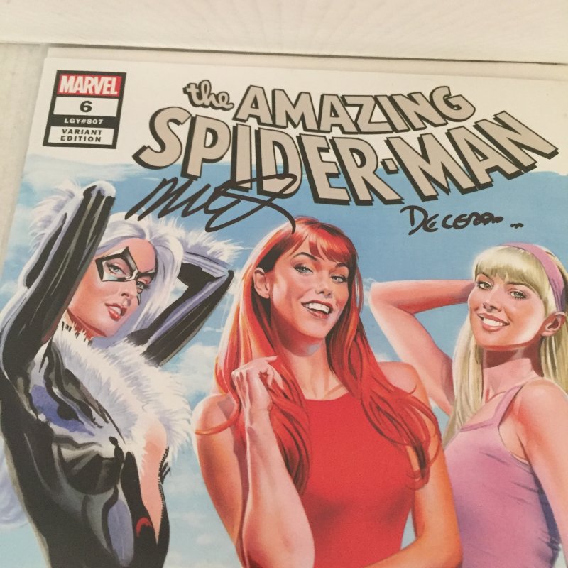 2018 Marvel The Amazing Spider-Man Variant #6 Triple Signed with COA