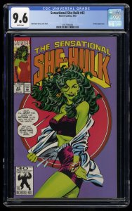 Sensational She-Hulk #43 CGC NM+ 9.6 White Pages John Byrne Lingerie Cover!