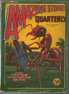 Amazing Stories Quarterly #4-Fall 1928-Gernsback-World Of Giant Ants-G+