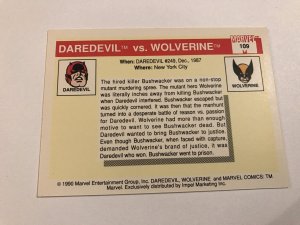 DAREDEVIL VS. WOLVERINE #109 : 1990 Marvel Universe Series 1 card, NM/M