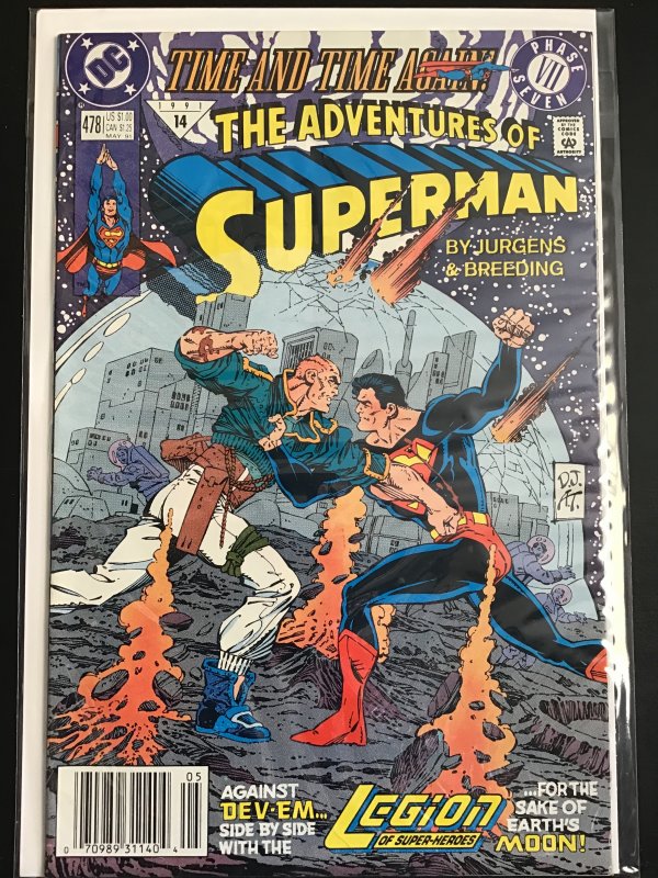 Adventures of Superman #478 Newsstand Edition (1991)