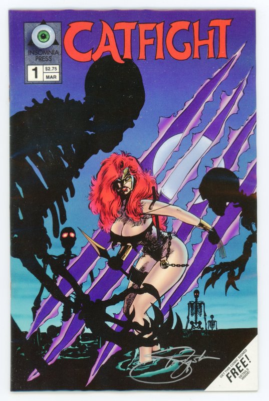 Catfight #1 Lightning Comics Signed w/ COA FN+