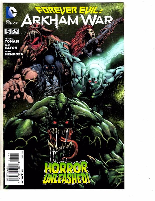 Lot Of 4 Forever Evil Arkham War DC Comic Books # 1 2 4 5 Batman Gotham J209