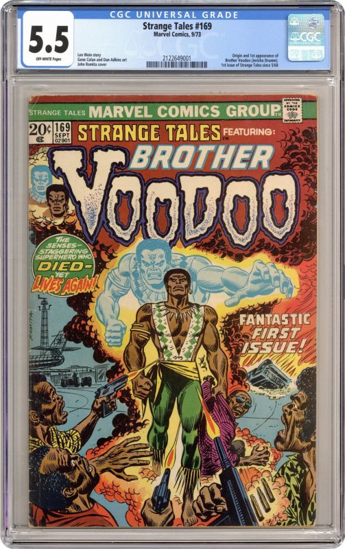 Strange Tales #169  (1973) CGC Graded 5.5 - 1st app of Brother Voodoo