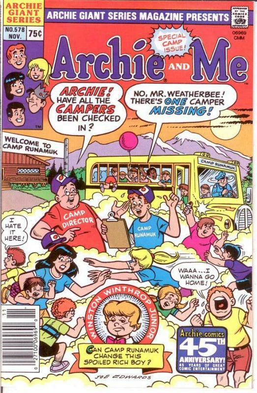 ARCHIE GIANT SERIES (1954-1992)578 VF-NM ARCHIE & ME COMICS BOOK