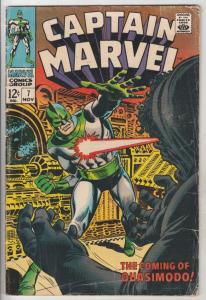 Captain Marvel #7 (Nov-68) VG Affordable-Grade Captain Marvel