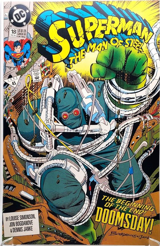 Superman The Man of Steel #18 (1992) 1st Full App Doomsday 1st Print, WP NM/Mint