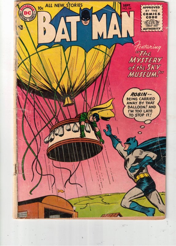 Batman #94 (1955) 1st Alfred as Batman! Affordable-Grade! VG+ Upper-Spine taped