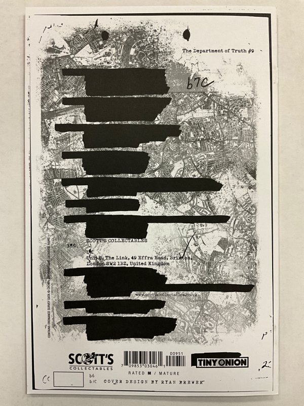 Department of Truth #9 Redacted Blank Variant