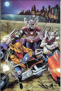 Biker Mice From Mars #1 2024 Signed Jason Flowers Exclusive Oni Press EB201