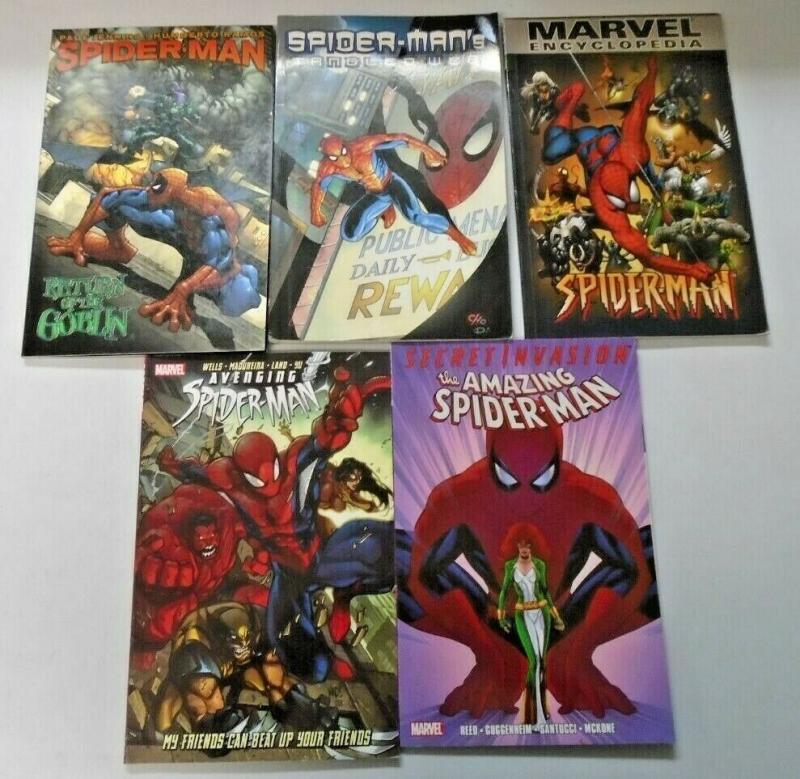 Spider-Man TPB Trade Paperback lot 5 different books condition N/A (years vary)