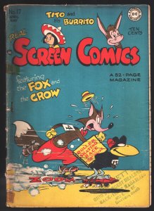 Real Screen #17 1948-DC-Rocket skate cover-Fox and Crow-Cover detached