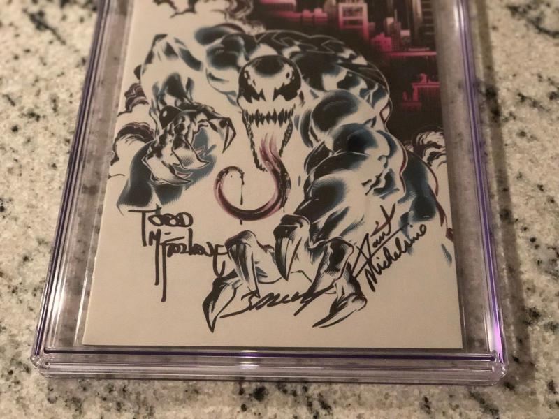 VENOM #1 CGC 9.8 SIGNED 3X Bagley McFarlane Michelinie Scorpion Negative Variant