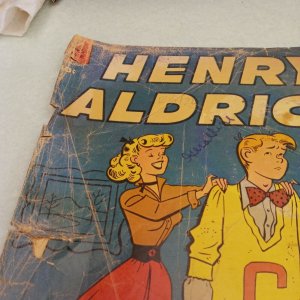 Henry Aldrich #21 dell radio comics 1954 Golden Age Good girl art teen humor cvr