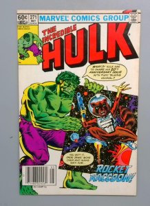 Incredible Hulk #271 FN- 1st Rocket Raccoon, Newsstand Marvel Comics 1981