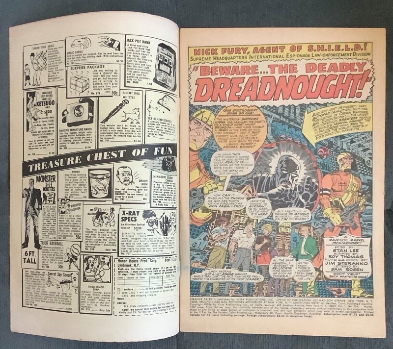 Strange Tales #154 (1967, Marvel) FN/VF